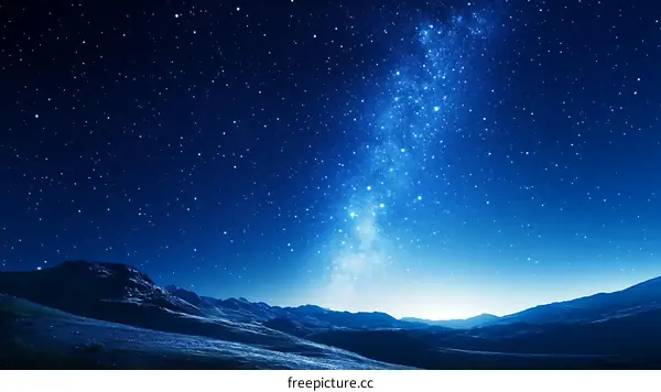 Stunning Night Sky Over Mountains