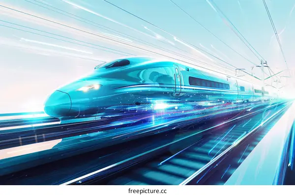 futuristic high speed train