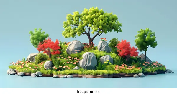 Lush Green Island Paradise