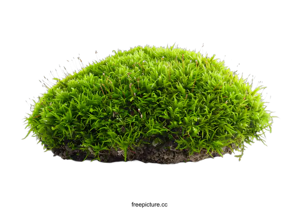 [Transparent Background PNG]Green Moss Isolated on White Background