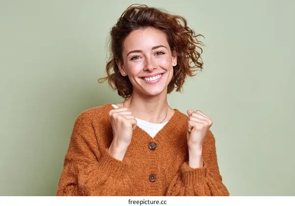 Happy Woman Portrait with Expression