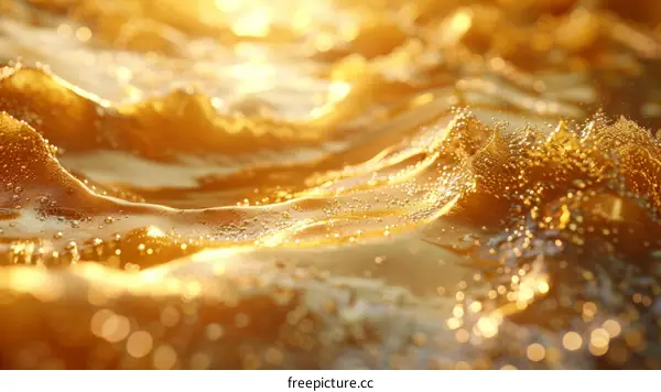 Golden Waves Shimmering in the Sunlight