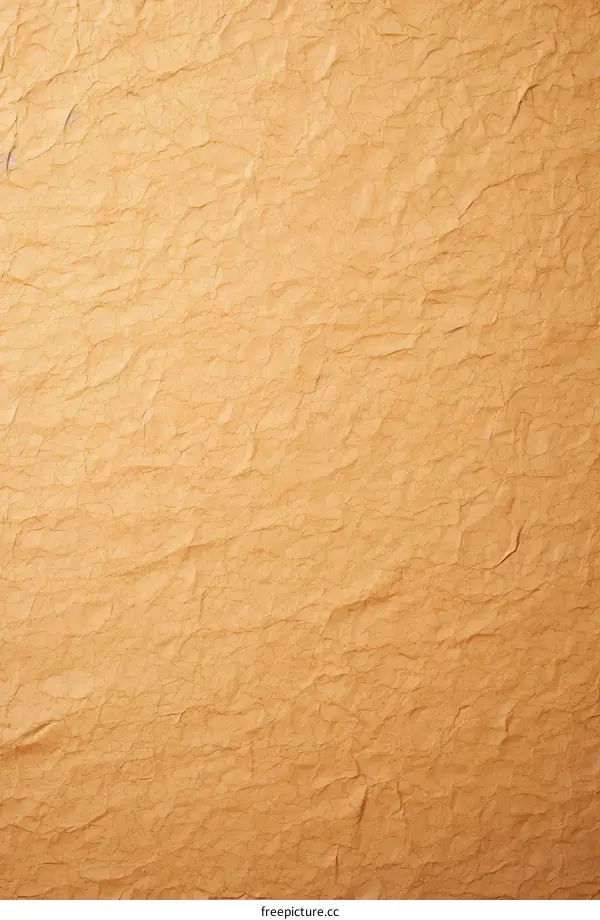 Close-up of a crumpled brown paper texture