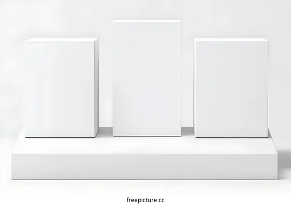White Boxes on Platform Mockup