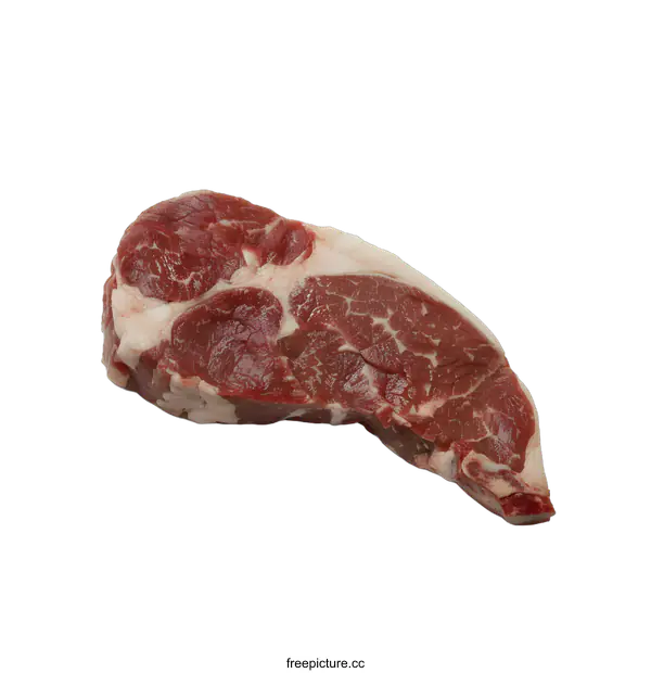 [Transparent Background PNG]Raw Beef Steak on White Background