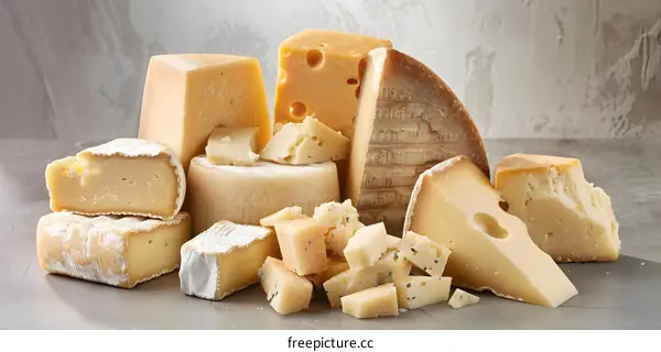 Assortment of Different Types of Cheese