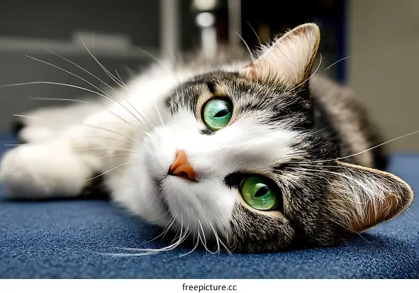 Close-up Portrait of a Relaxing Cat