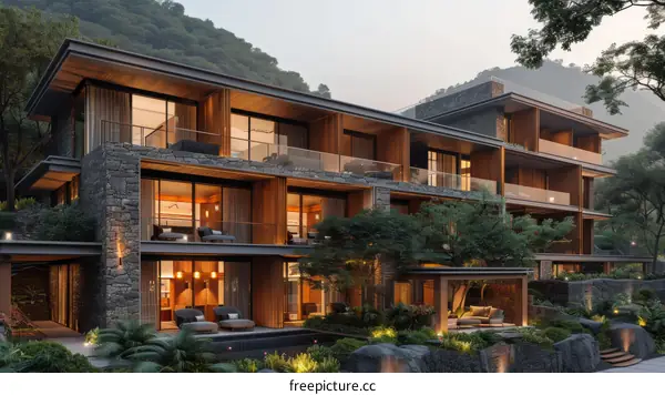 Modern Luxury Mountain Villa Complex