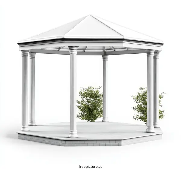 Elegant White Gazebo Outdoor Structure Design