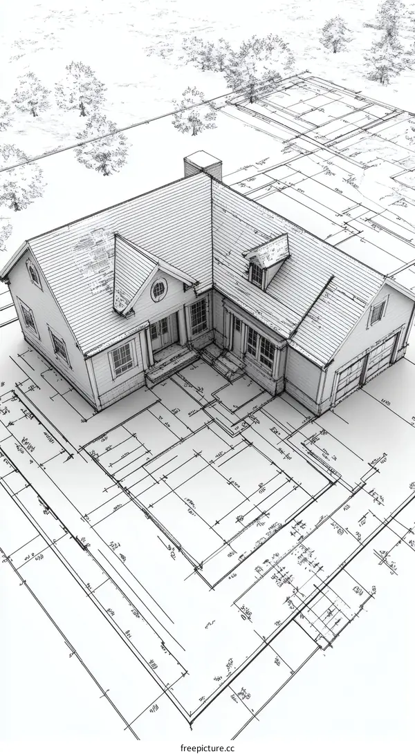 Architectural Blueprint of a House Design