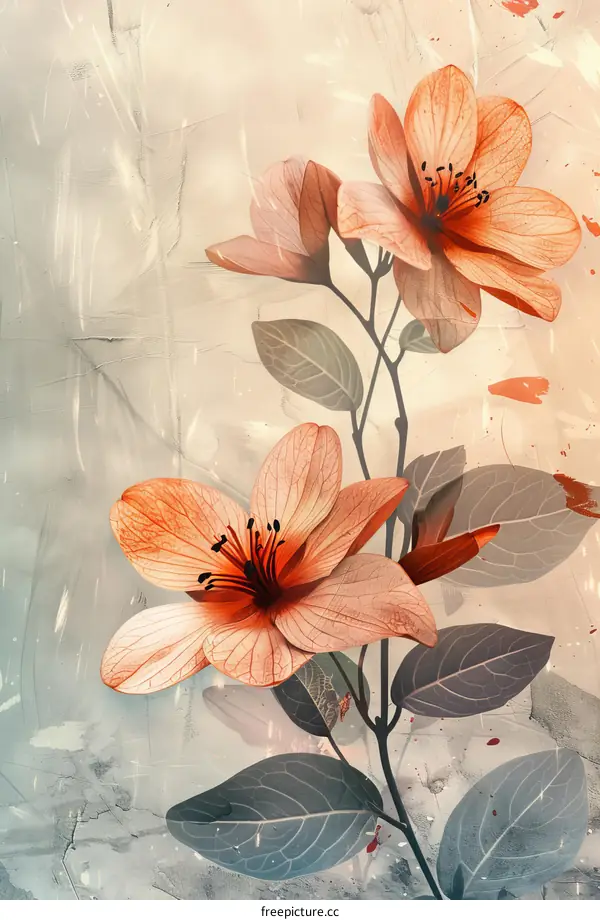 Hand-painted watercolor flower illustration