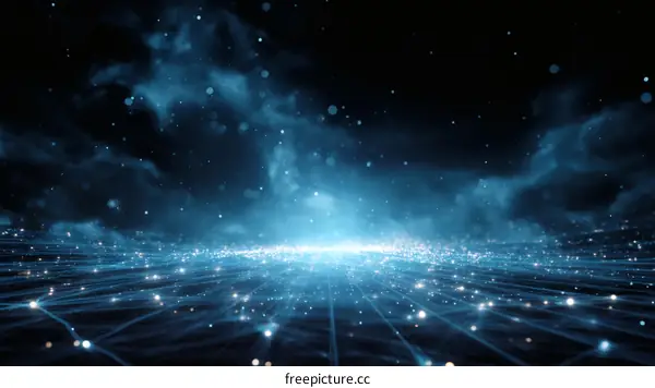 Abstract Digital Network Landscape