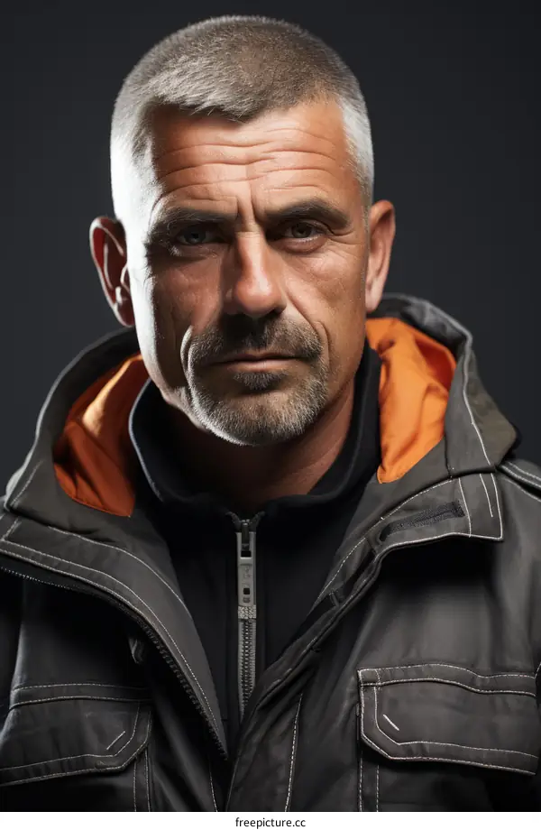 Portrait of a man in a black jacket