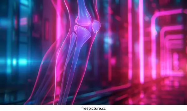 X-ray image of a knee joint