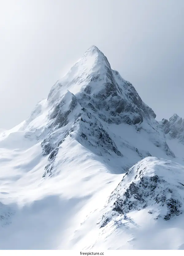 Snowy Mountain Peak Landscape Photo
