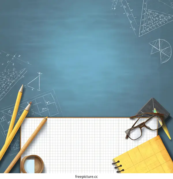 Educational Background with School Supplies