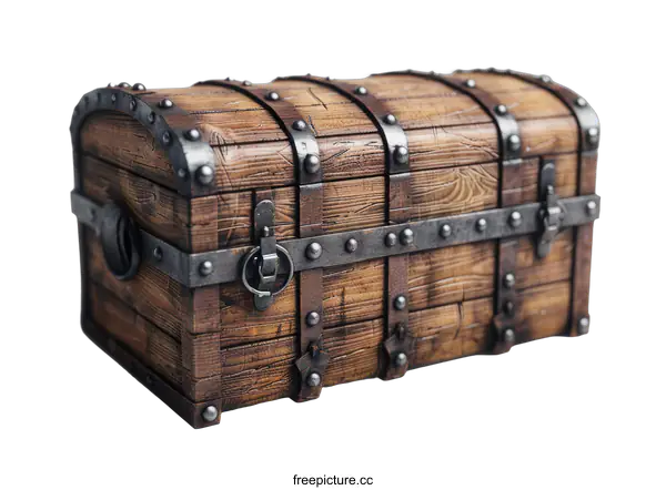 [Transparent Background PNG]Old Wooden Chest on transparent background