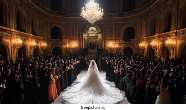 Grand Wedding Ceremony in a Majestic Hall