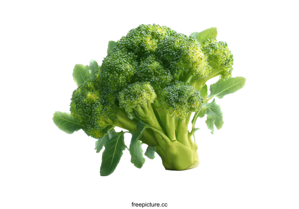 [Transparent Background PNG]Fresh Broccoli Head Close-up Image