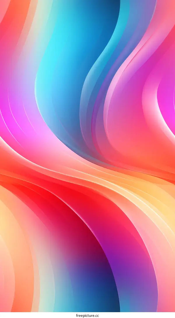 Vibrant and Colorful Abstract Background with Fluid Waves