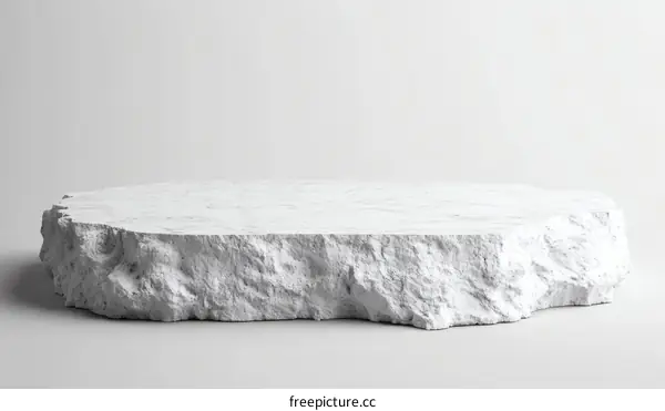 Modern Abstract White Marble Rock Display Stand