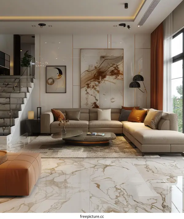 Modern and Simple Living Room Interior Design