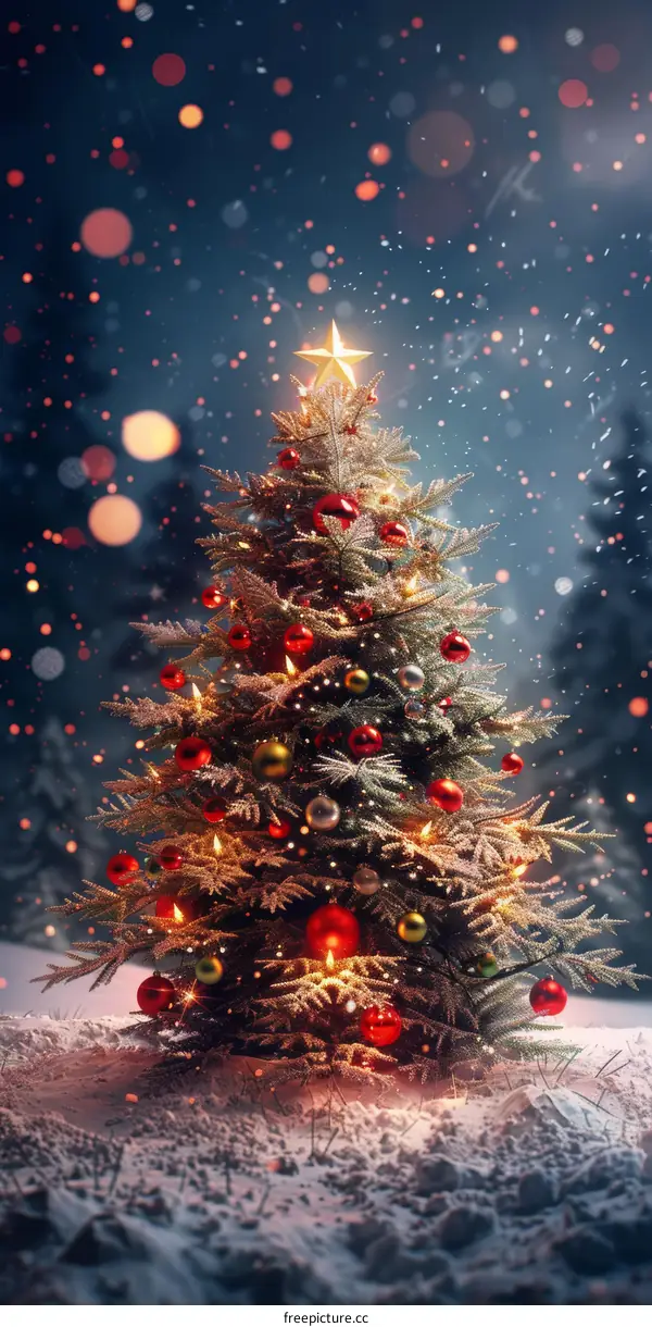 Winter Wonderland Christmas Tree Scene