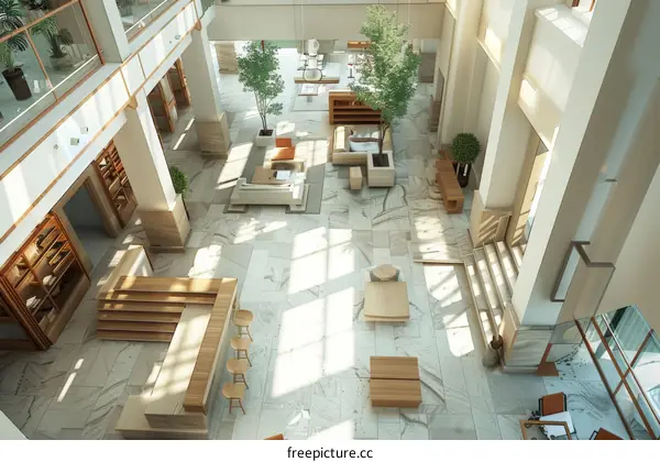 Modern Lobby Interior Design Illustation