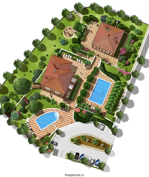 Luxury Villa with Pool and Landscaping Design