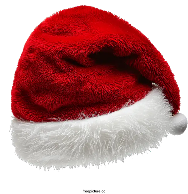 [Transparent Background PNG]Red and White Christmas Santa Hat