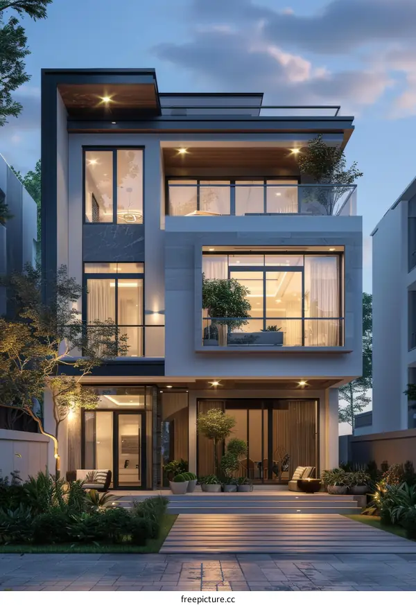 Modern Architectural Design of a Luxurious House