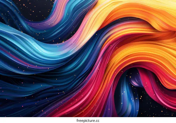 Vibrant Multicolored Gradient Flow Fluid Art