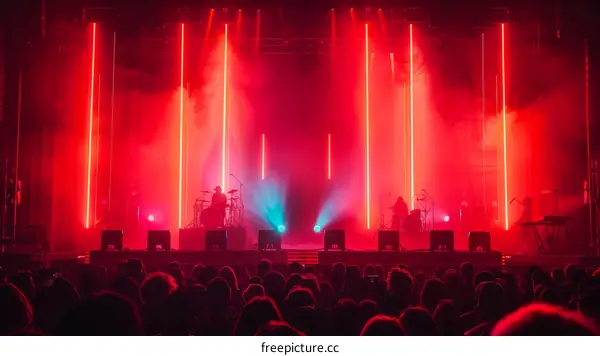 Musicians perform on a stage in front of an audience