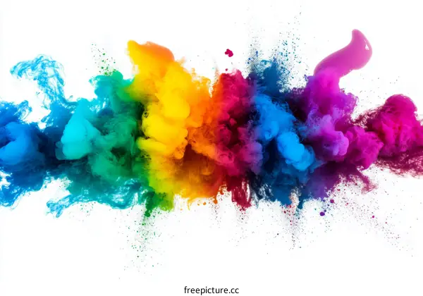 Colorful Ink Explosion Abstract Art