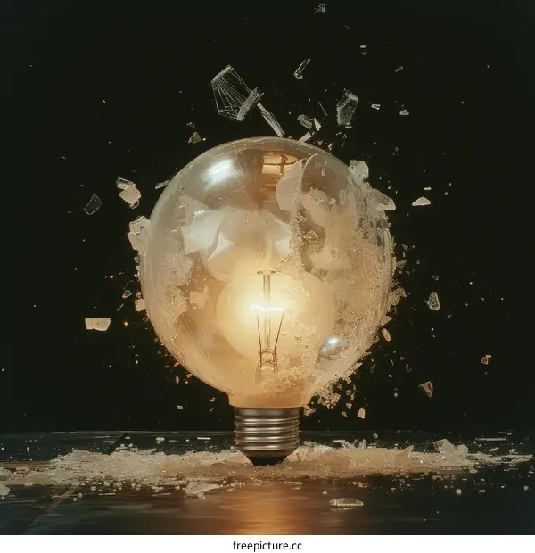 Shattering Light Bulb