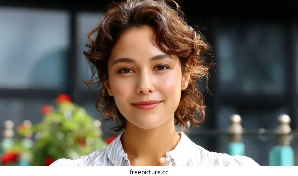 Close up Portrait of a Woman with a Smile