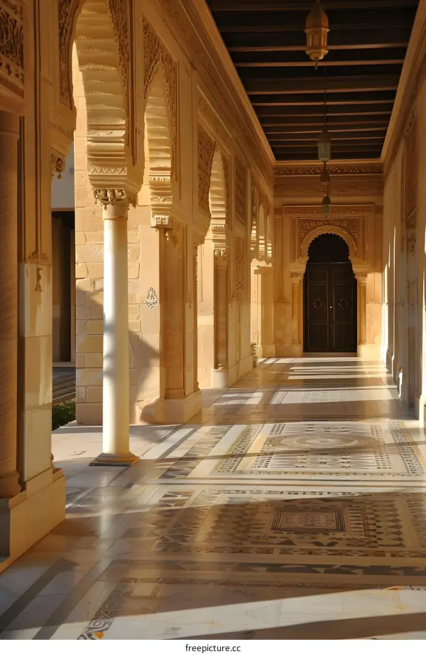 Arches and Columns In A Moorish Palace