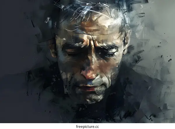 Portrait of a Man with Closed Eyes