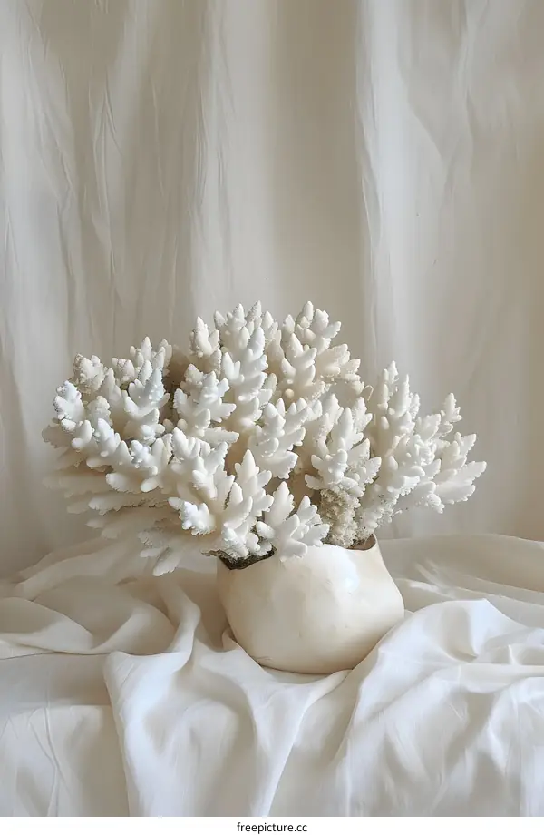 White Coral on White Background