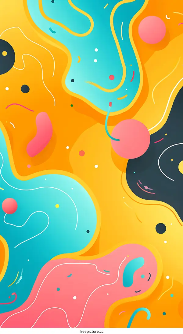 Abstract Colorful Swirls Background Illustration
