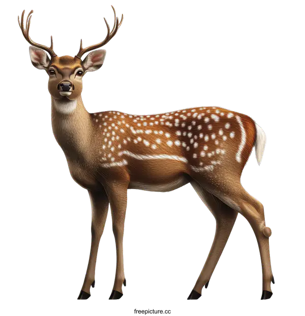 [Transparent Background PNG]Beautiful Illustration of a Spotted Deer