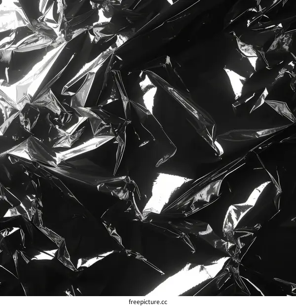 Black and white plastic wrap texture
