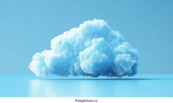 Light and Shadow: A Fluffy Blue Cloud