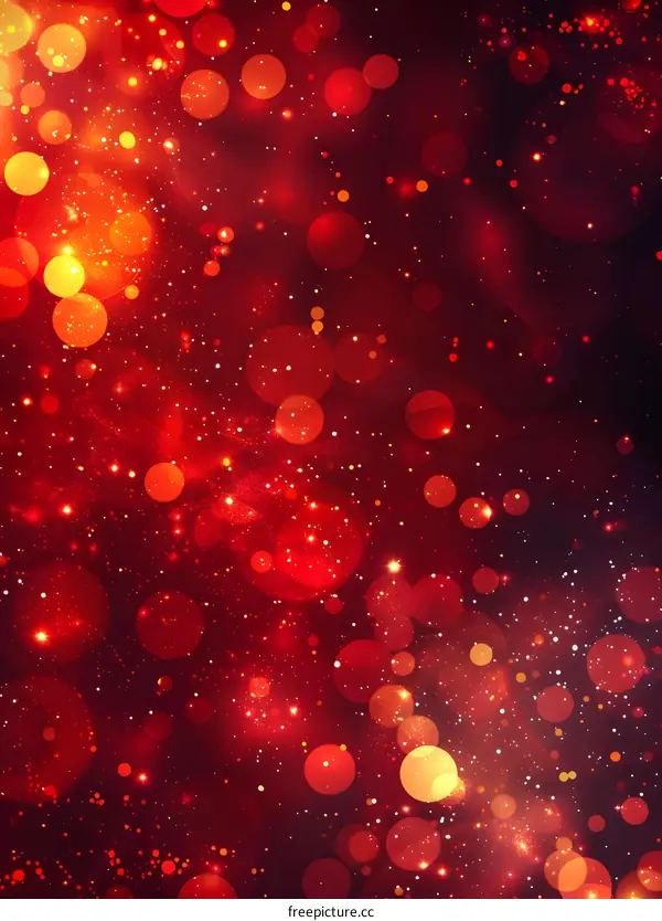 Red Glitter and Lights on Dark Background