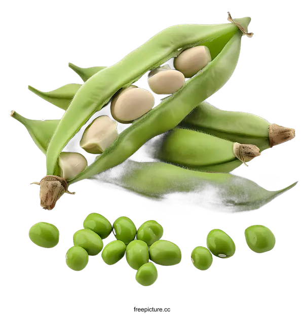 [Transparent Background PNG]green peas in pods