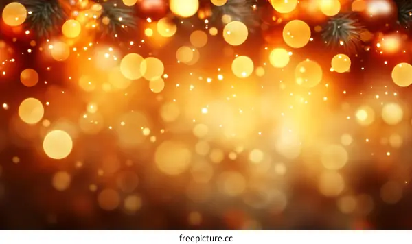 Warm Festive Bokeh Background Image