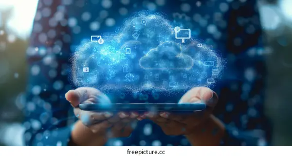 Businesswoman using smartphone for digital transformation with AI technology