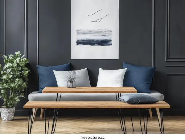 Abstract Painting of a Calm Sea