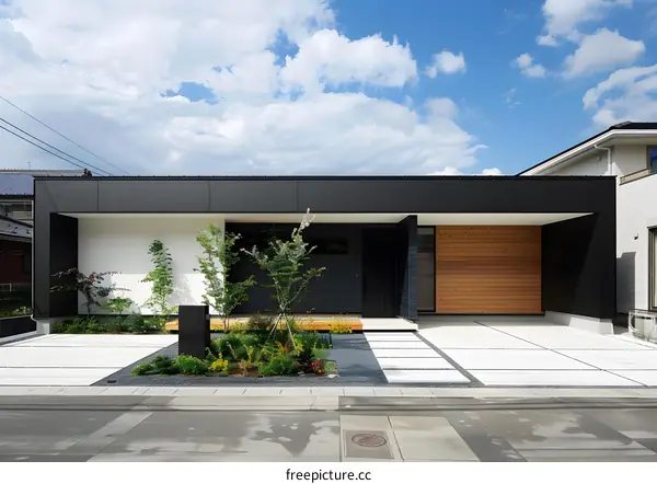 Modern Minimalist House with Black and White Exterior