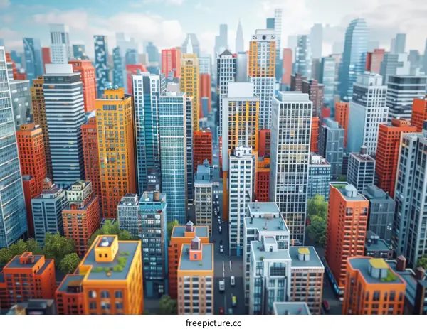 Colorful Cityscape Illustration